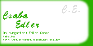 csaba edler business card